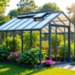 serre de jardin, verre trempé, jardinage, aménagement extérieur