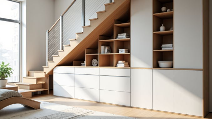 Quels rangements choisir sous un escalier